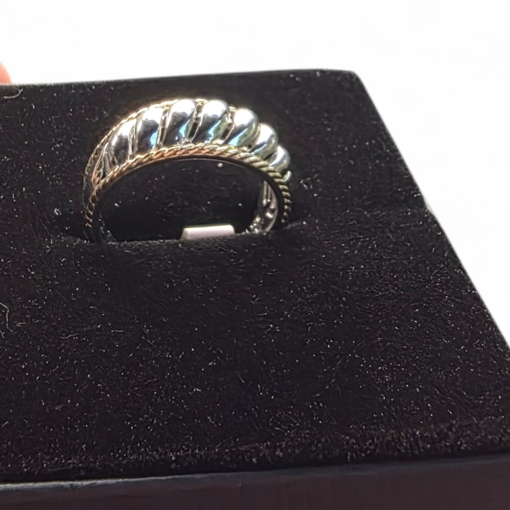Two-Tone Twisted Rope Dome Ring - Women's Annika Witt Ring.